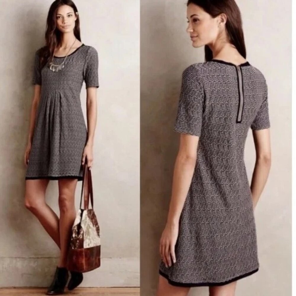 Anthropologie Maeve Textured Dora Dress Jersey Knit - Women's XS